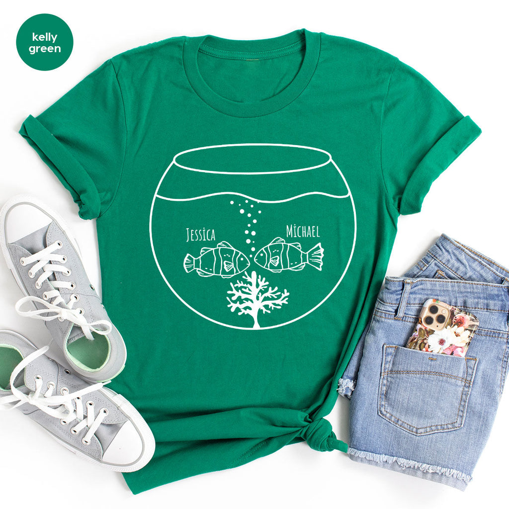 Fish Couple Shirt, Custom Name on T-Shirt, Gift for Couples product image 37