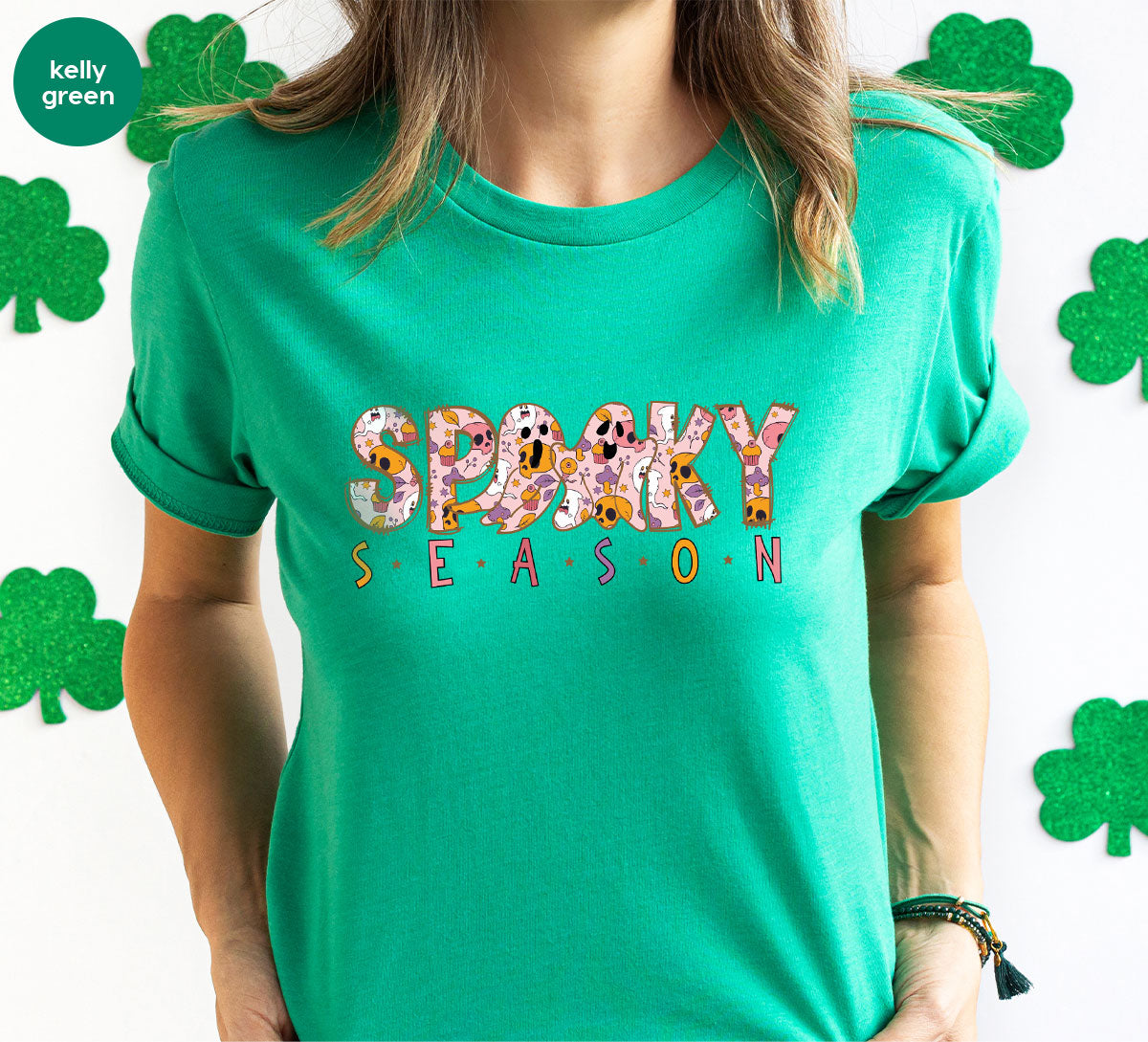 Ghost Graphic Tees, Cute Kid Halloween Shirt, Spooky product image 94