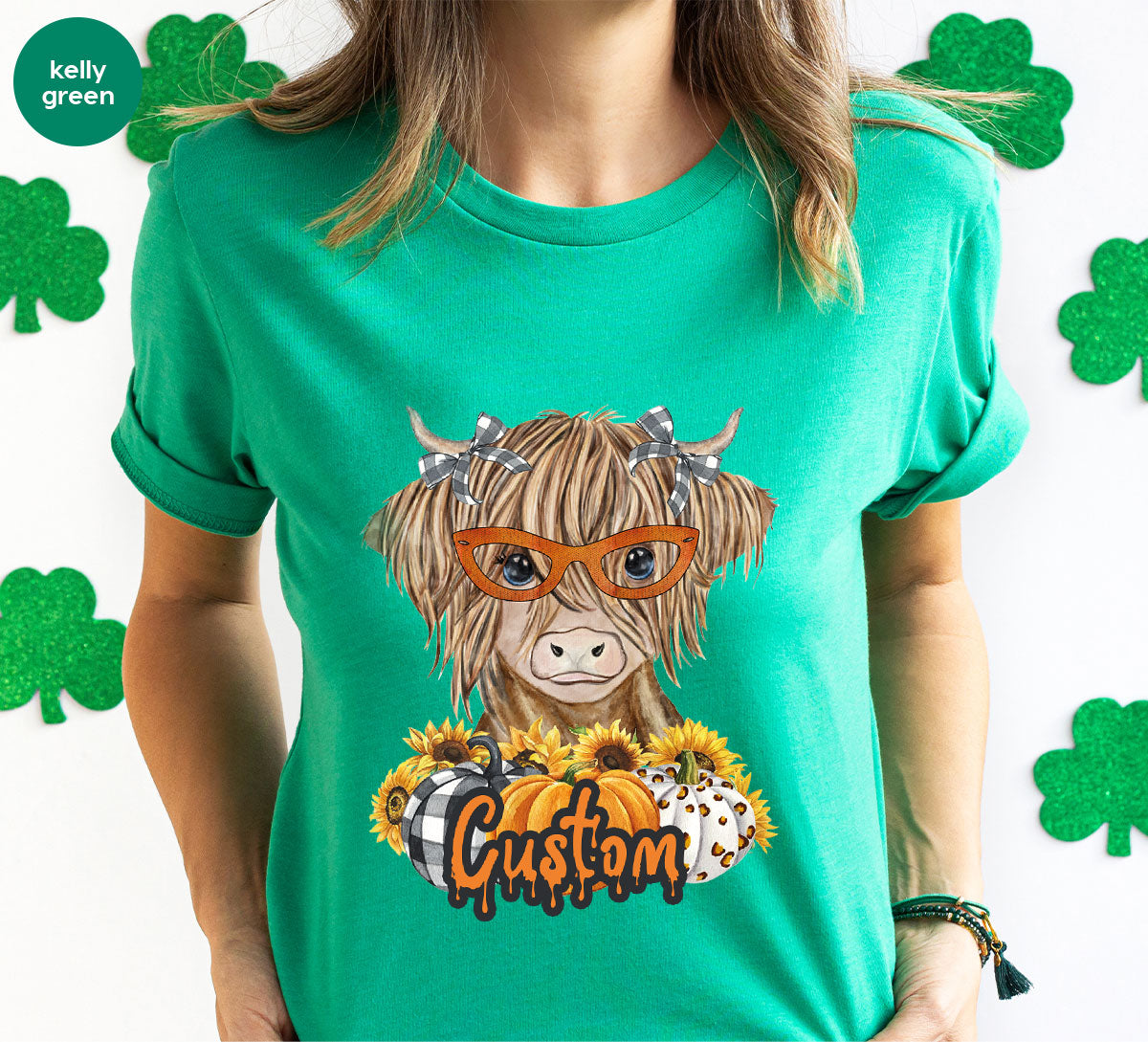 Custom Cow Shirt, Fall Graphic Tees, Personalized Farmer product image 81
