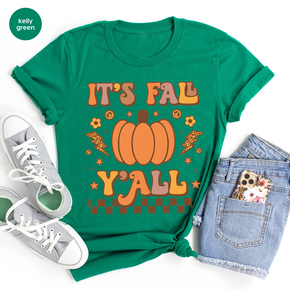Halloween Fall Shirt, It's Y'Fall T-Shirt, Hoodie, Long product image 19