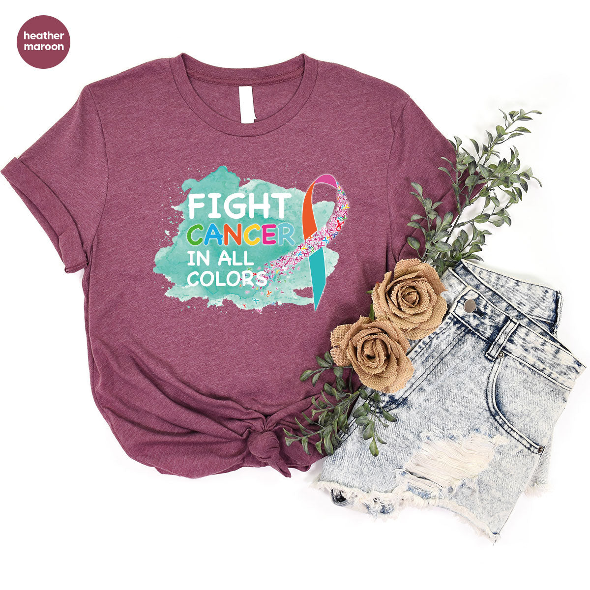 Fight Against Cancer Shirt, Warrior T-Shirt, With All Colors product image 32