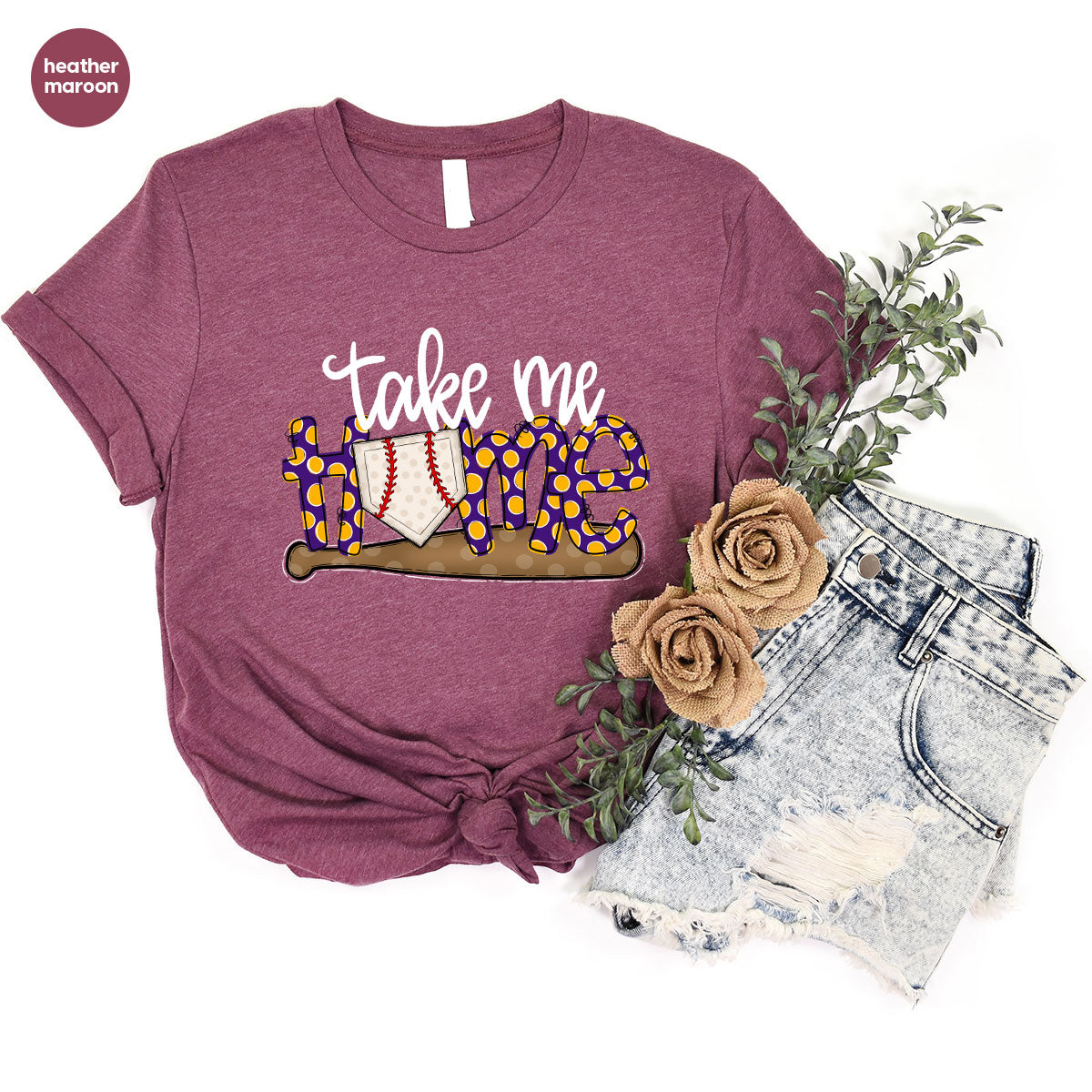 Baseball T-Shirt, Gifts for Her, Mom Outfit, Sister Shirt product image 16
