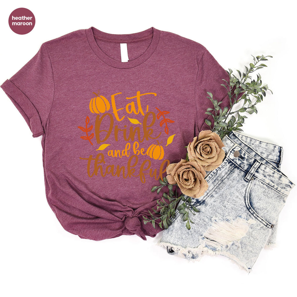 Cute Pumpkin T-Shirt, Fall Graphic Tees, Thankful Gifts product image 56