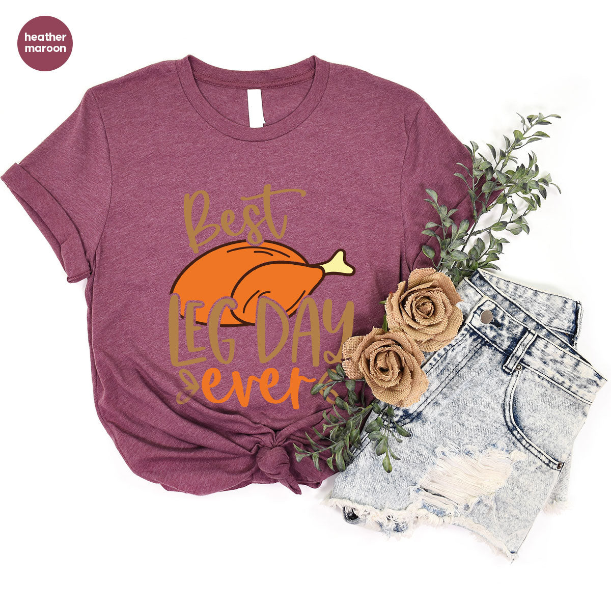Funny Thanksgiving Shirts, Turkey Graphic Tees, Fall product image 32