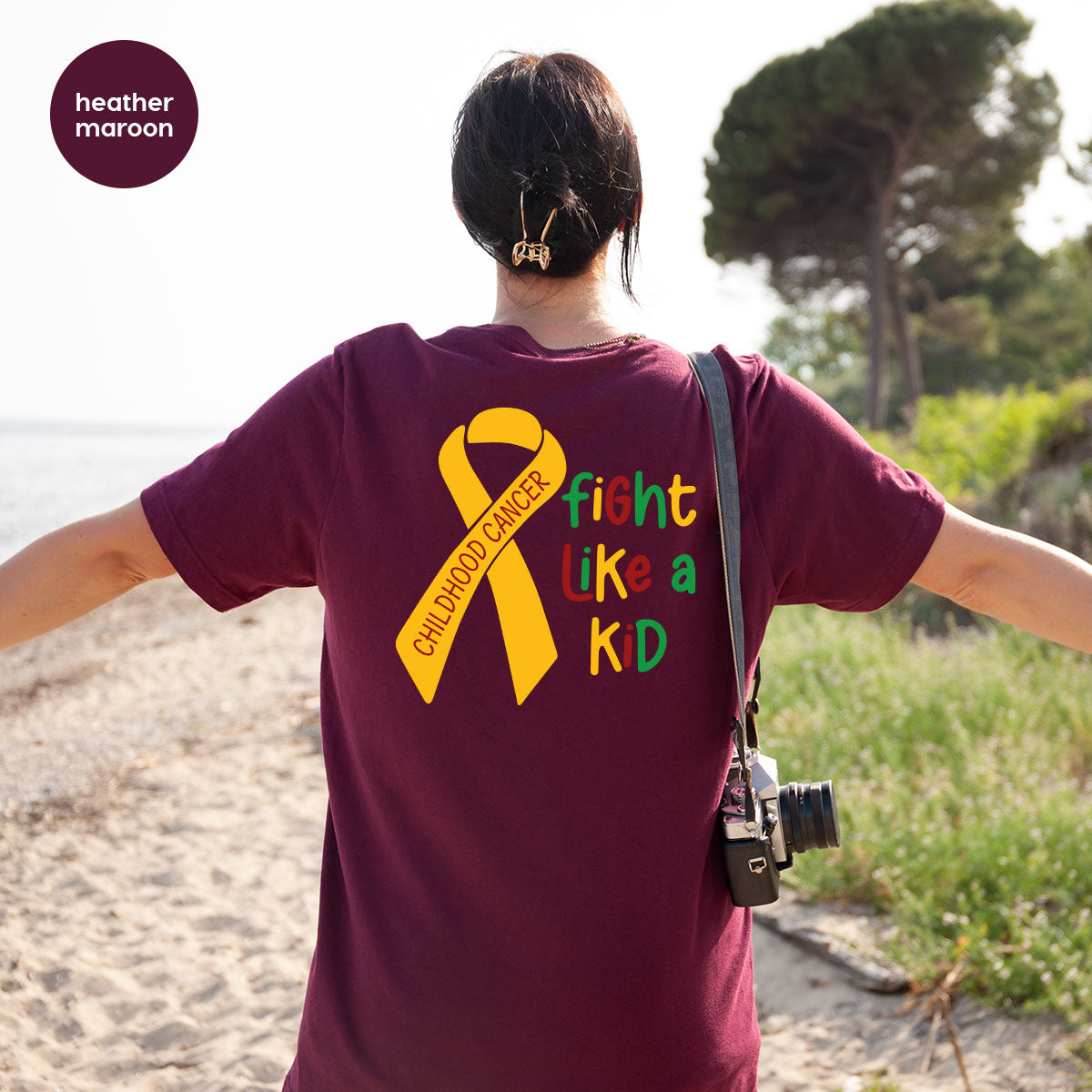 Fighting Like A Kid Shirt, Cancer Fight Childhood Canver product image 26