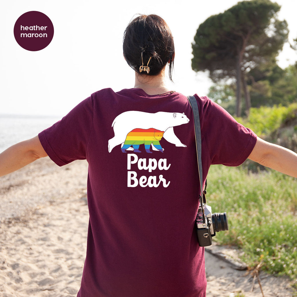 Papa Bear Shirt, T-Shirt, LGBT Rainbow Tee product image 38