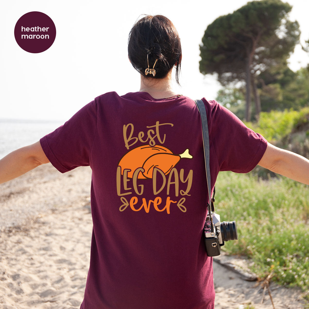 Funny Thanksgiving Shirts, Turkey Graphic Tees, Fall product image 33