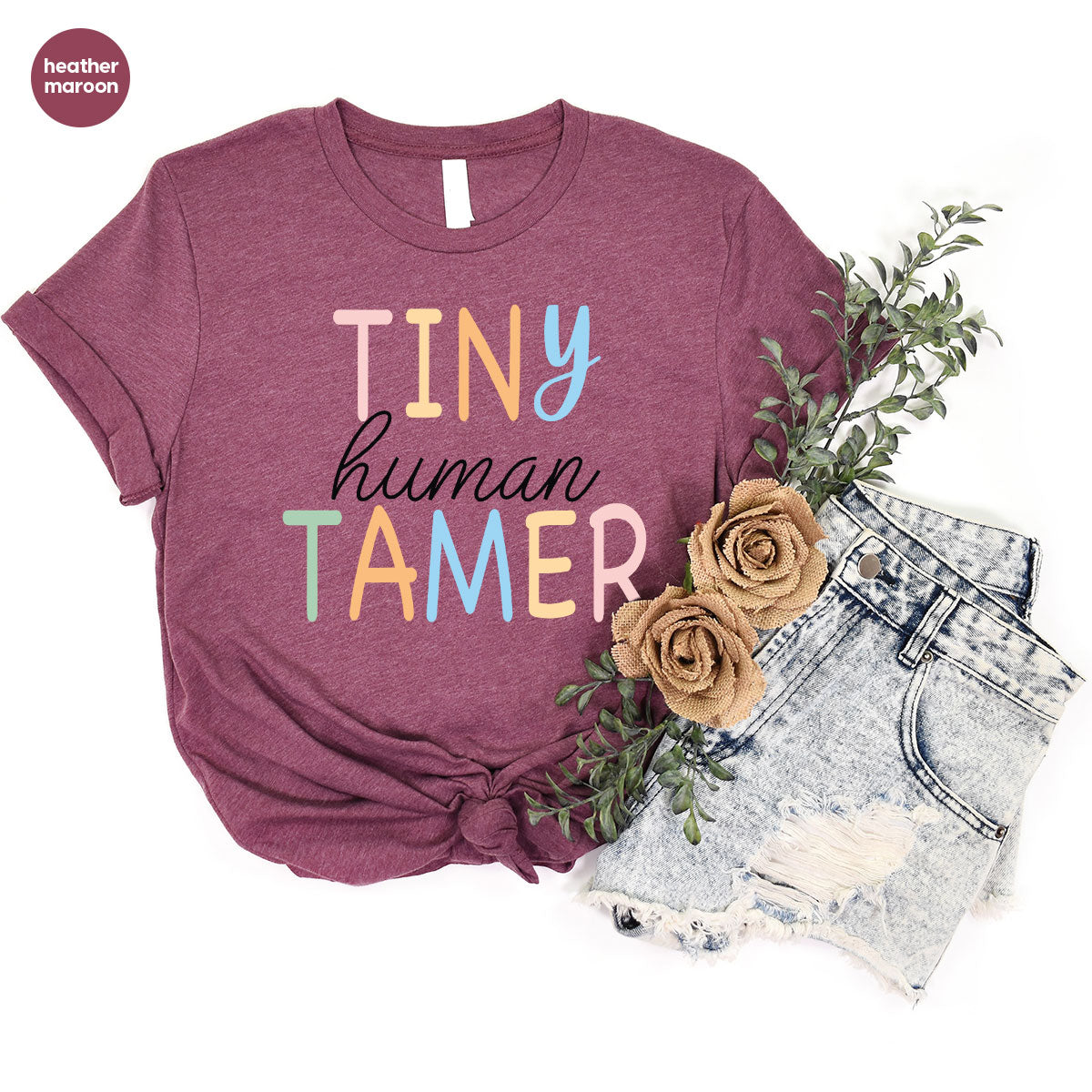 Teacher Shirt, Tiny Human Tamer, Kindergarten Preschool product image 117