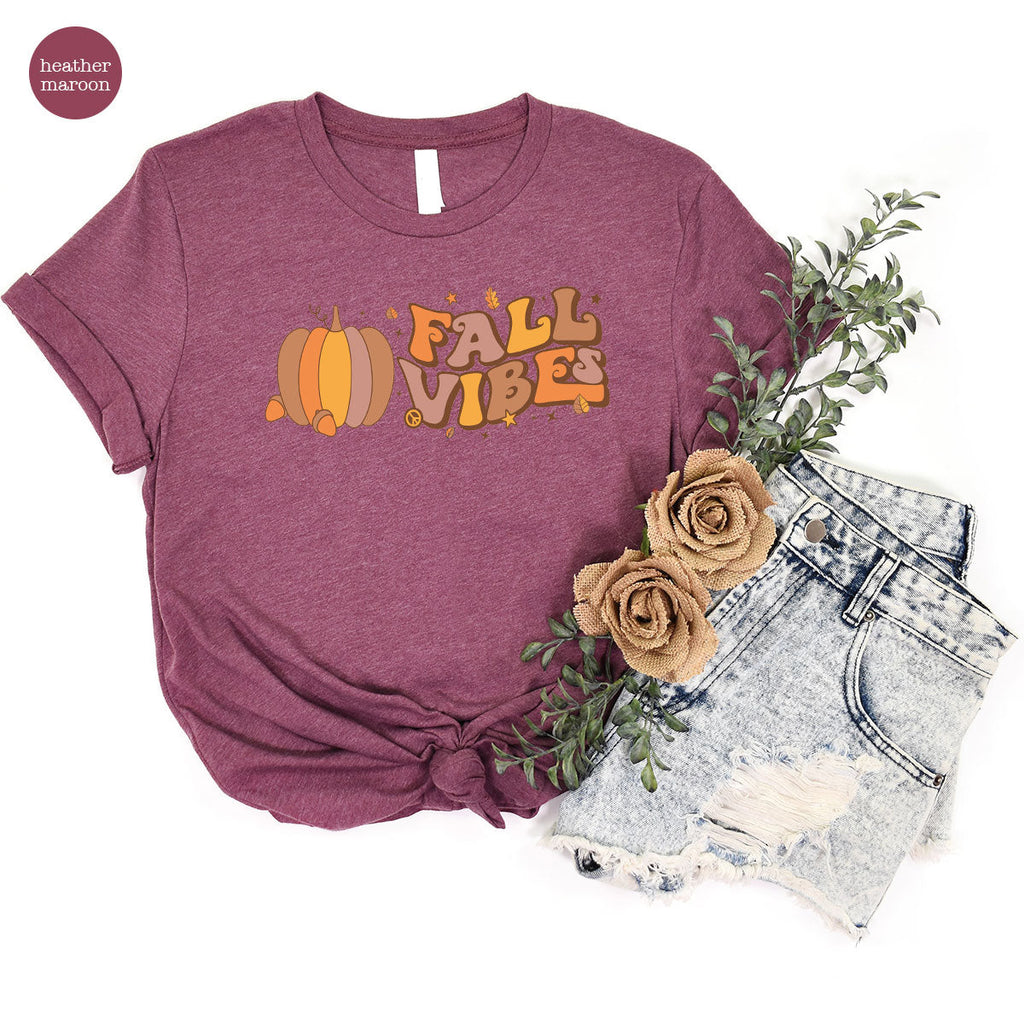 Fall Vibes Shirt, Thanksgiving 2022 T-Shirt, Tee product image 13