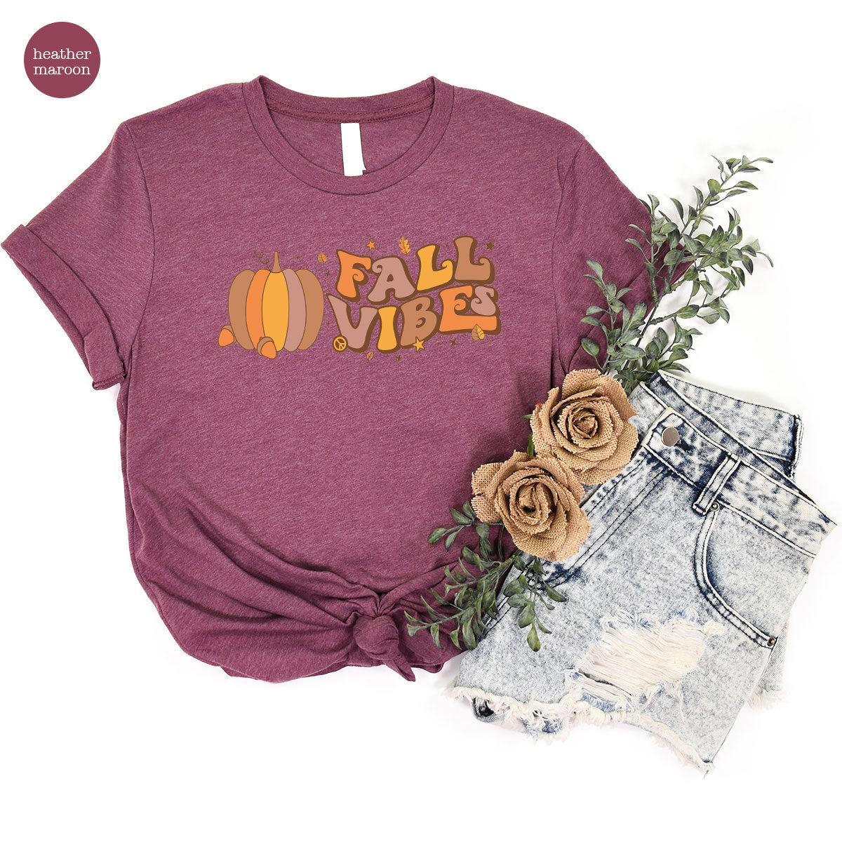 Fall Vibes Shirt, Thanksgiving 2022 T-Shirt, Tee product image 13