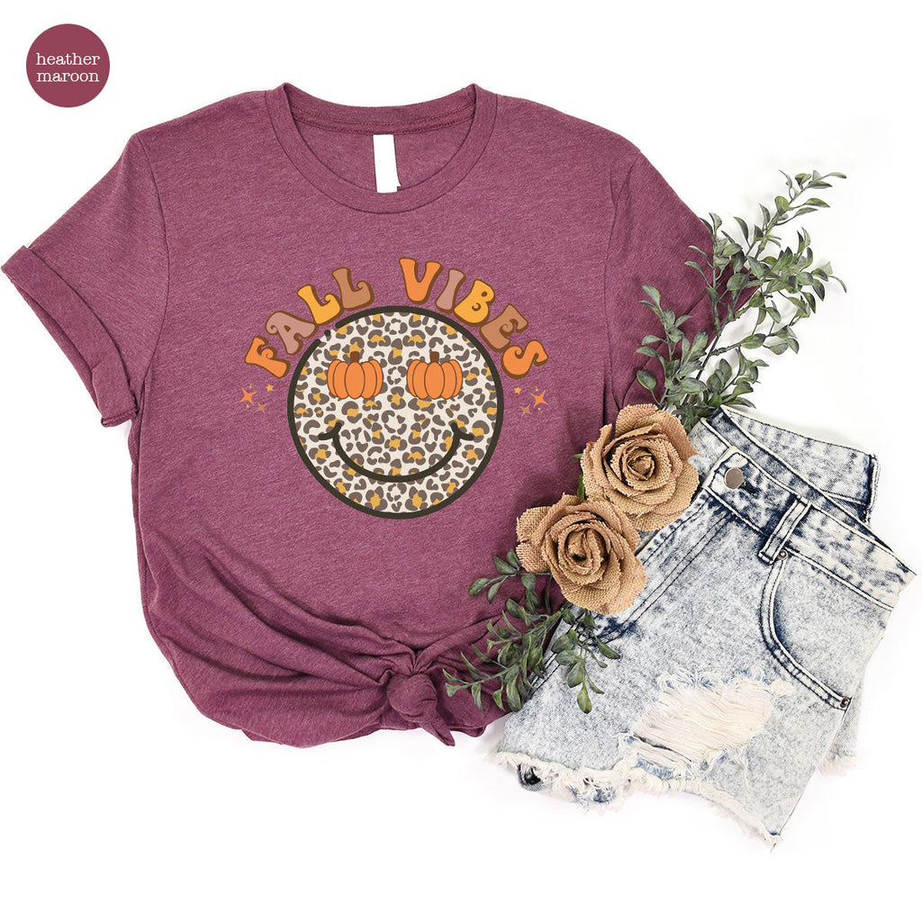 Fall Vibes Smile Shirt, 2022 T-Shirt, Funny Thanksgiving product image 17