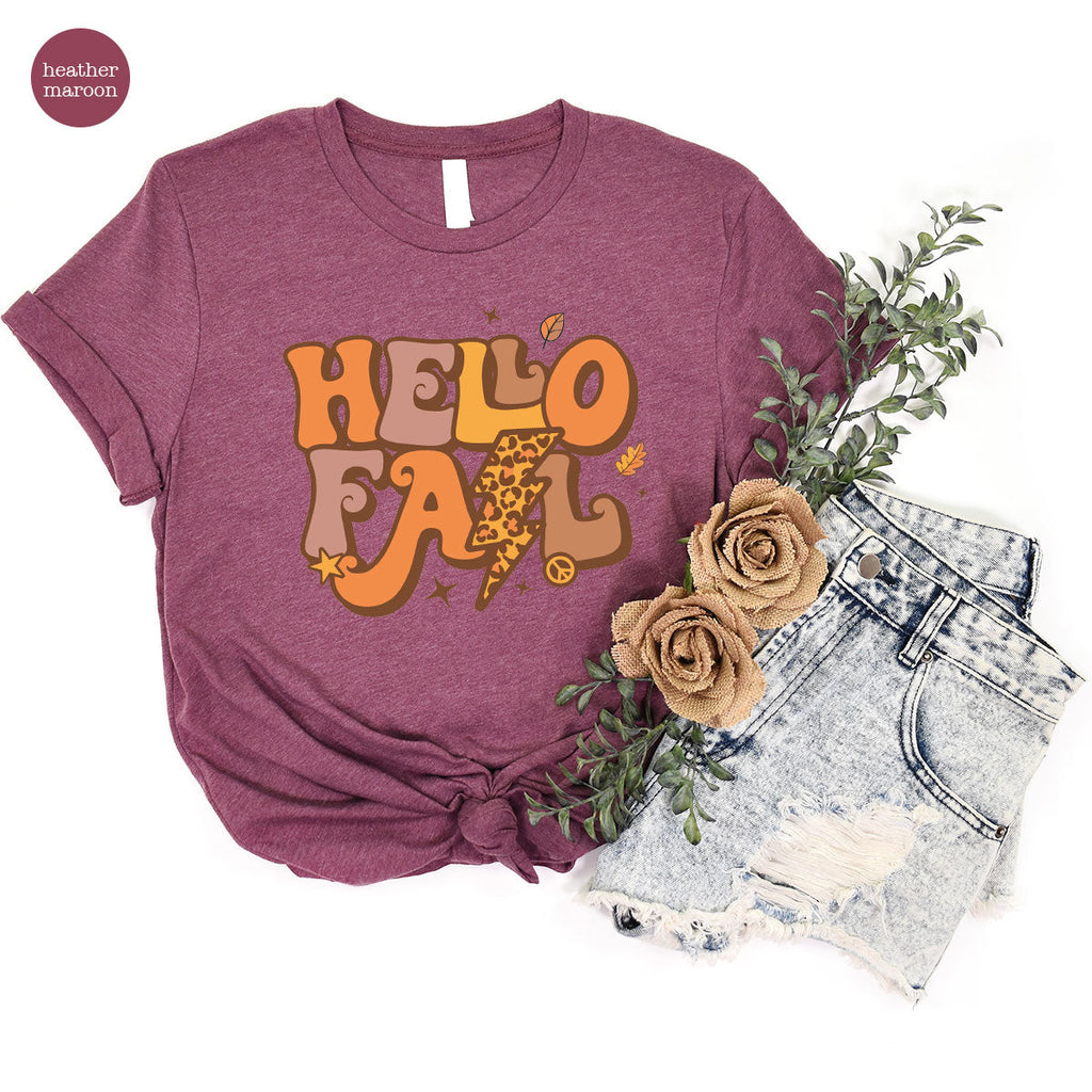 Hello Fall Shirt, Halloween T-Shirt, 2022 Hoodie, Long product image 25