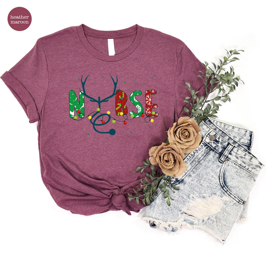 Christmas Nurse Shirt, Health Employee T-Shirt, Gift for product image 15