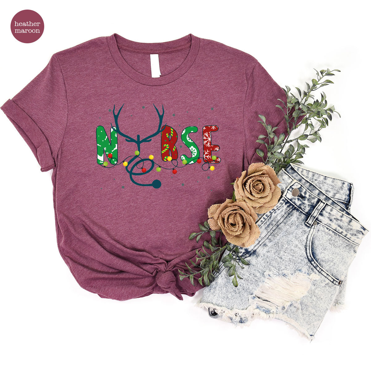 Christmas Nurse Shirt, Health Employee T-Shirt, Gift for product image 15