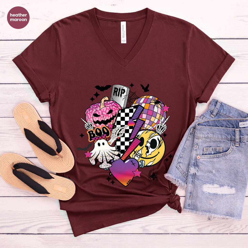 Halloween Shirt, Gifts, Spooky Season Pumpkin Graphic Tees product image 85