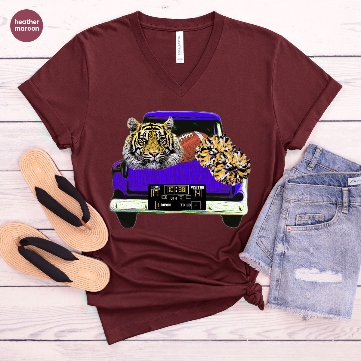 Football Truck Shirt, Tiger Graphic Tees, Mom TShirt, Gifts product image 54