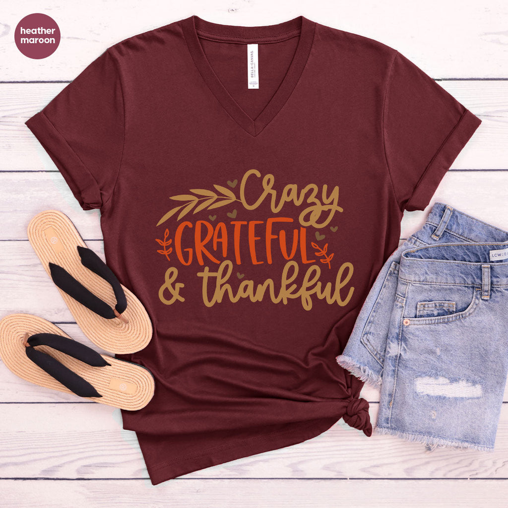 Funny Fall T Shirt, Gift for Her, Crazy Grateful Thankful product image 53