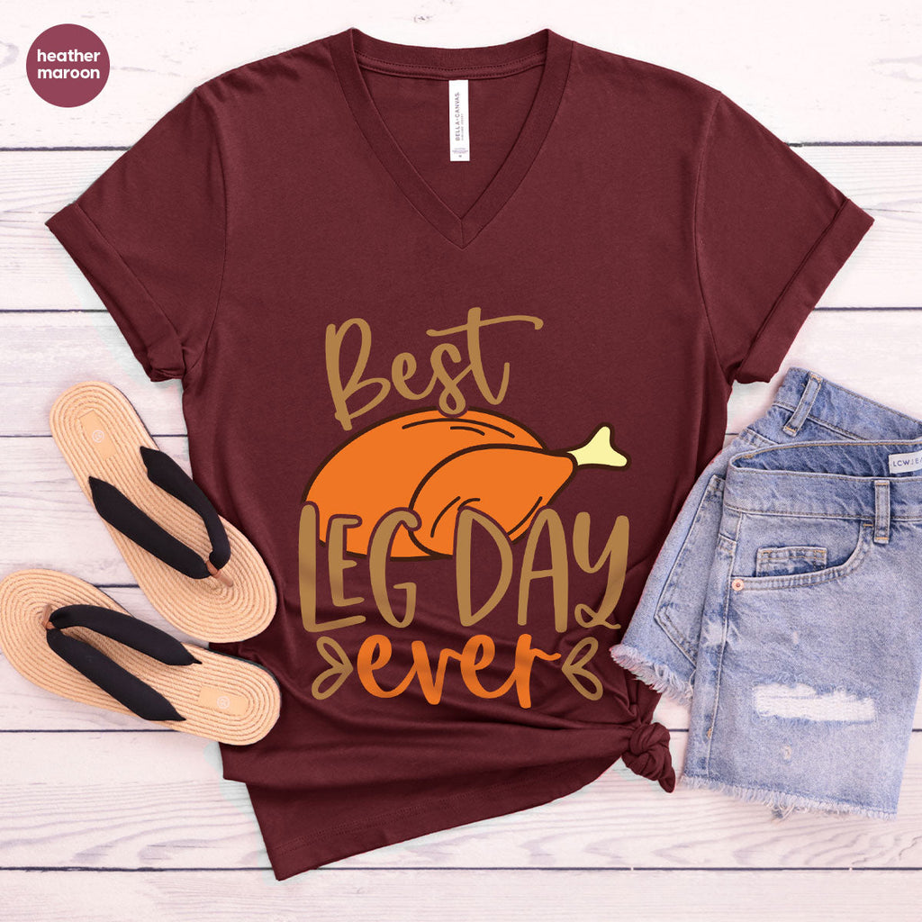 Funny Thanksgiving Shirts, Turkey Graphic Tees, Fall product image 35