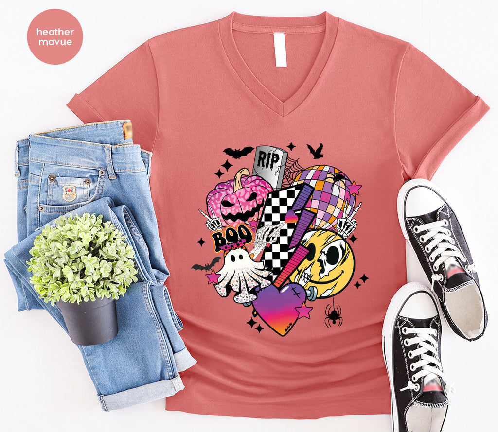 Halloween Shirt, Gifts, Spooky Season Pumpkin Graphic Tees product image 87
