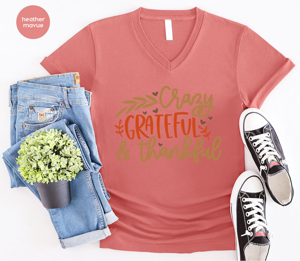 Funny Fall T Shirt, Gift for Her, Crazy Grateful Thankful product image 55
