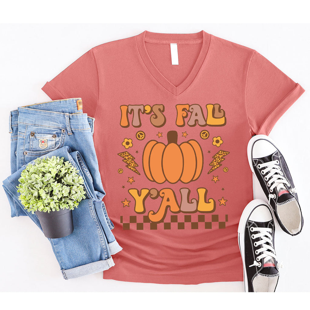 Halloween Fall Shirt, It's Y'Fall T-Shirt, Hoodie, Long product image 23