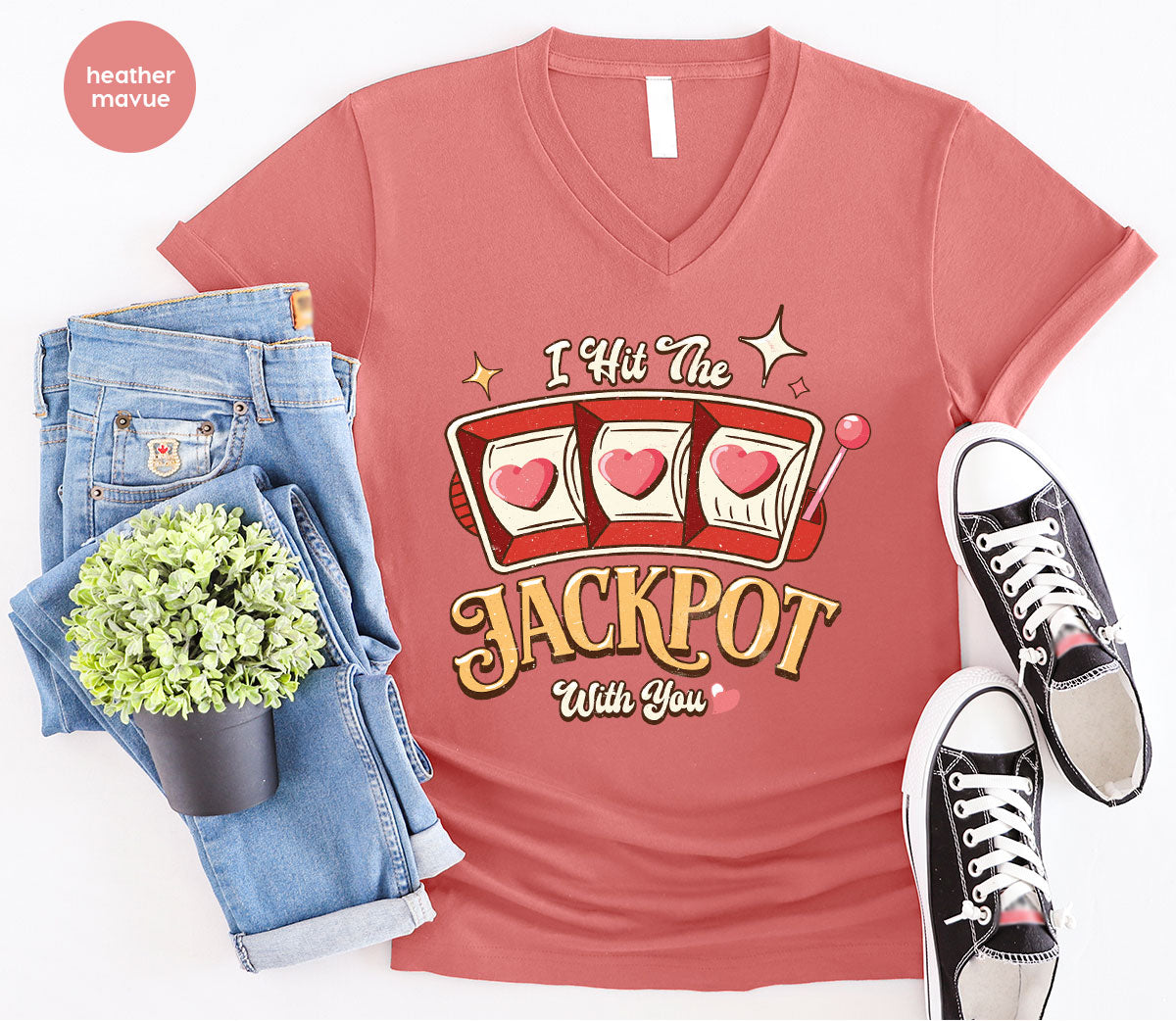 I Hit The Jackpot With You Shirt, Romantic Valentine's Day product image 43