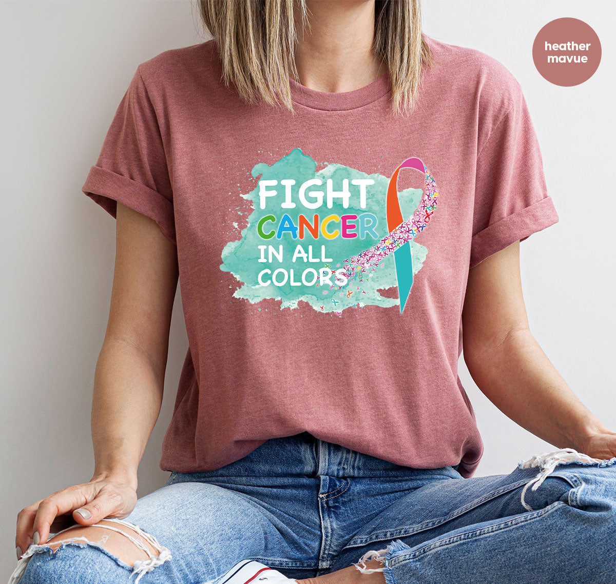 Fight Against Cancer Shirt, Warrior T-Shirt, With All Colors product image 34