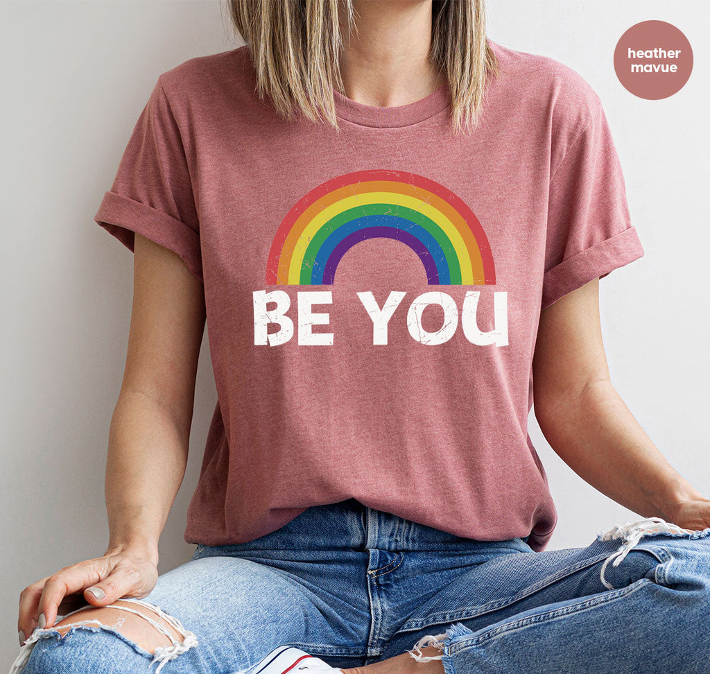 Rainbow T-Shirt, Be You Shirt, LGBT Pride product image 37