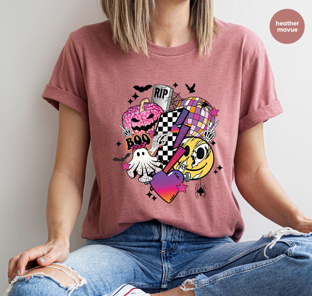 Halloween Shirt, Gifts, Spooky Season Pumpkin Graphic Tees product image 86
