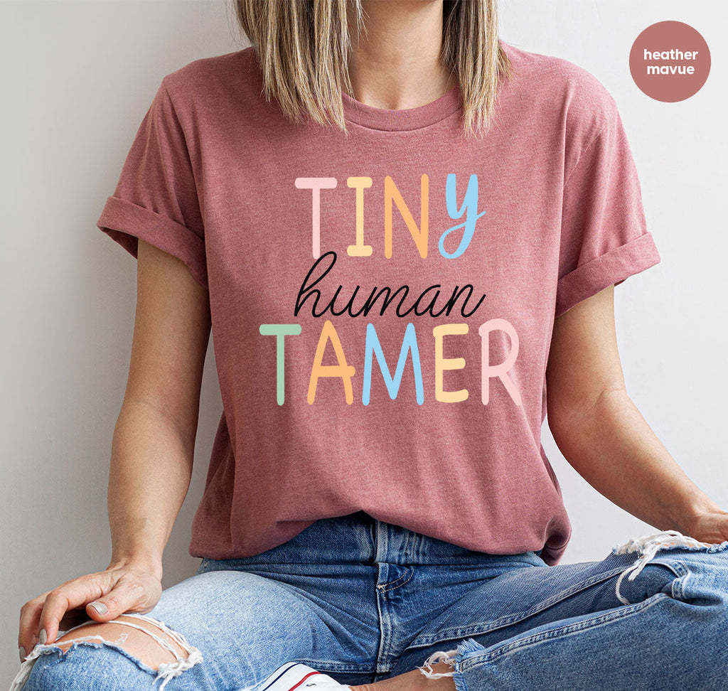 Teacher Shirt, Tiny Human Tamer, Kindergarten Preschool product image 120