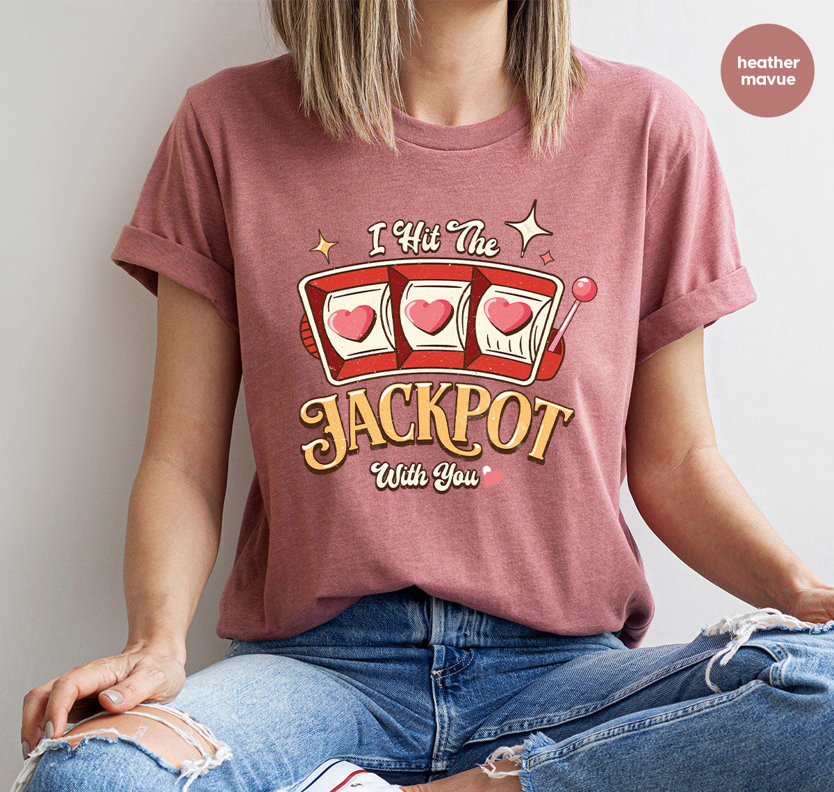 I Hit The Jackpot With You Shirt, Romantic Valentine's Day product image 42