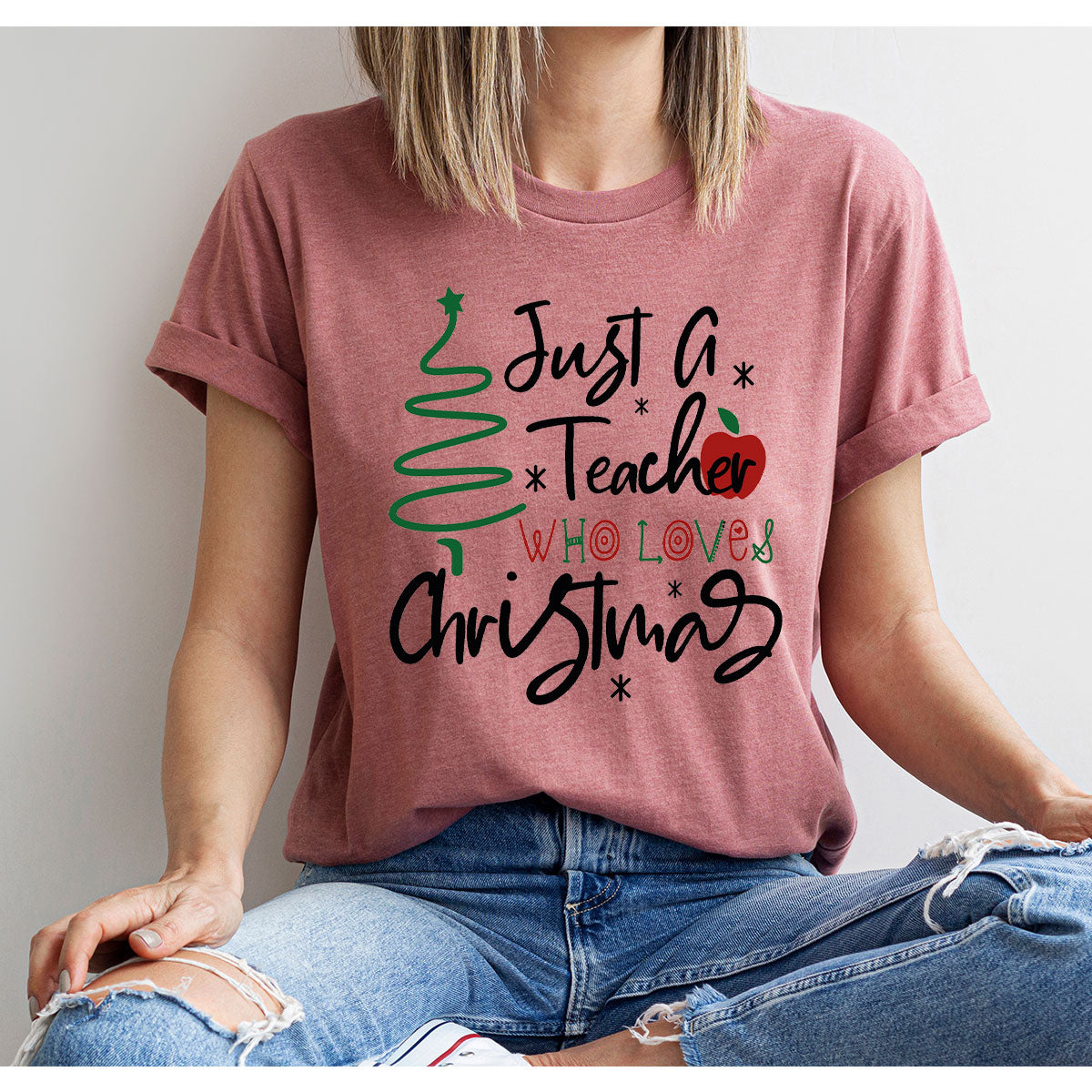2023 Christmas Love Shirt, Just A Teach Who Loves Tee, Xmas product image 26