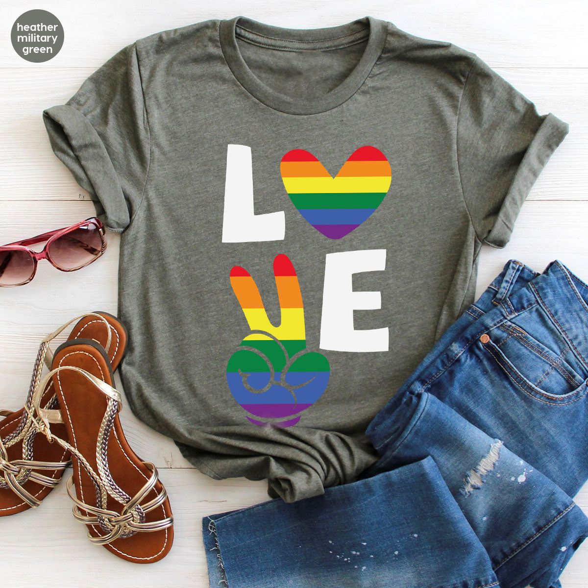 LGBT Love Shirt, Rainbow Glory T-Shirt, Pride Tee product image 45