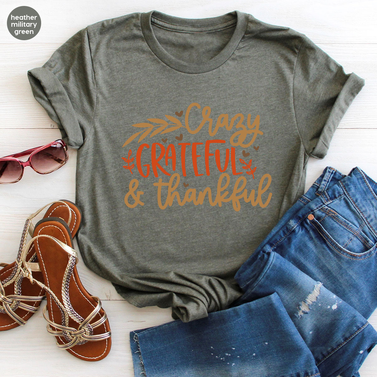 Funny Fall T Shirt, Gift for Her, Crazy Grateful Thankful product image 56