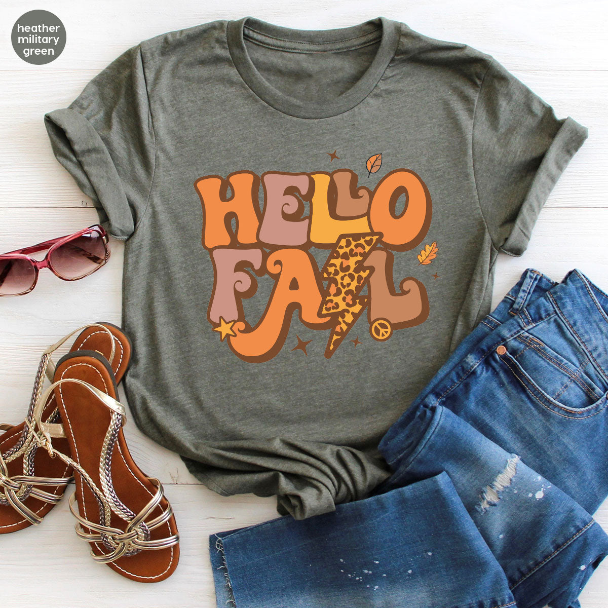 Hello Fall Shirt, Halloween T-Shirt, 2022 Hoodie, Long product image 28