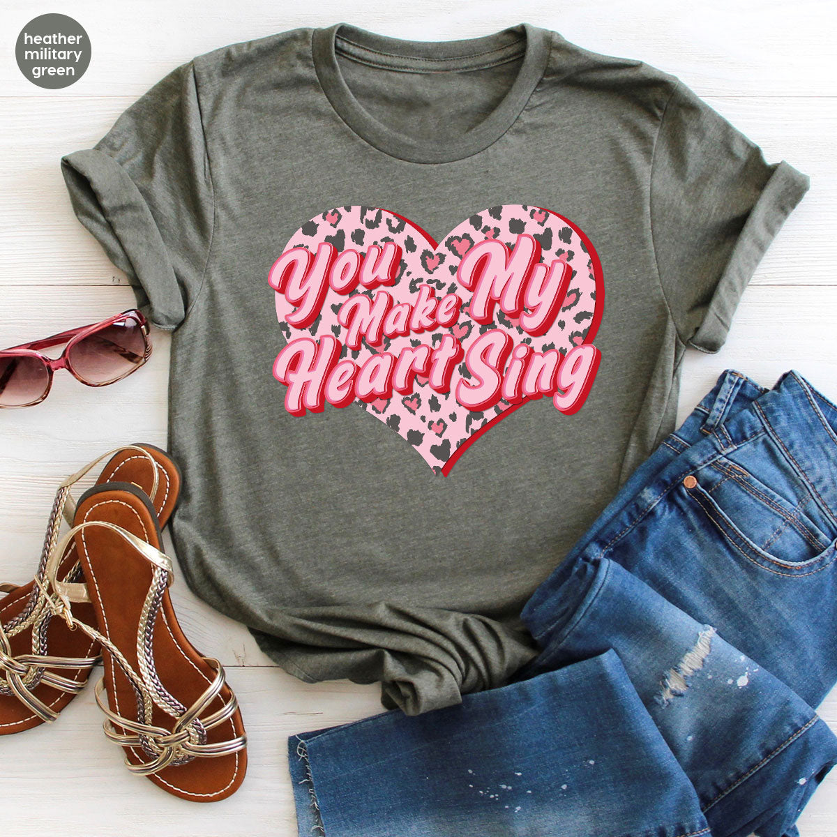 You Make My Heart Sing Shirt, Valentine's Day Romantic Gift product image 44