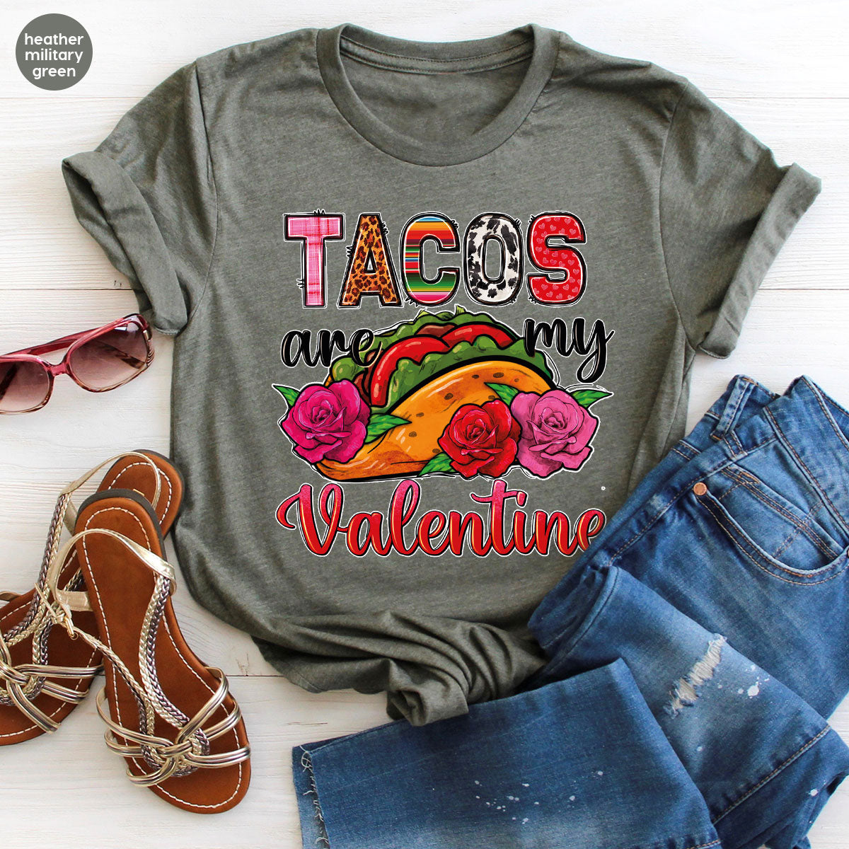 Tacos Are My Valentine Shirt, Gift To My Taco Lover, product image 44