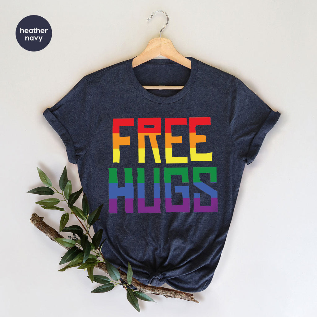 Cute LGBT Shirt, Free Hugs T-Shirt, Lovely Pride for product image 44