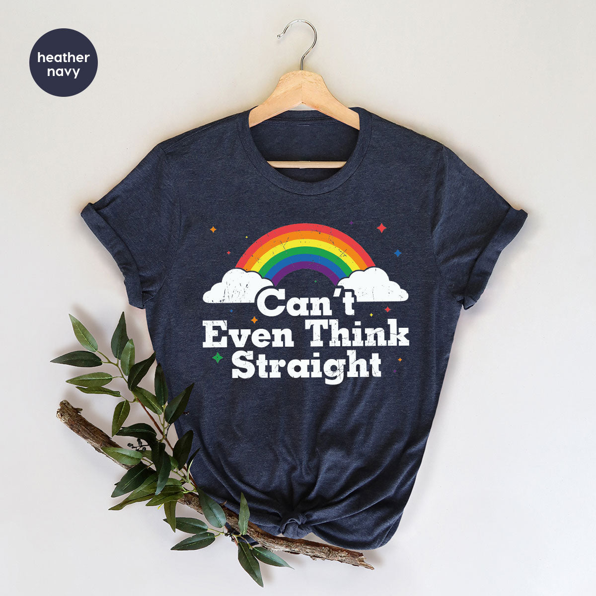 Can I Even Think Straight Shirt, Rainbow T-Shirt, LGBT product image 46