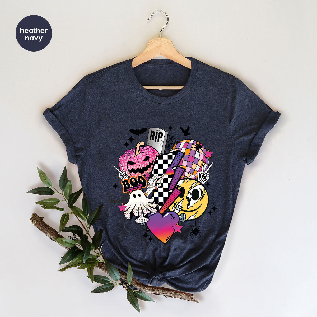 Retro Halloween Shirt, Spooky Pumpkin Cool Checkered Outfit product image 89