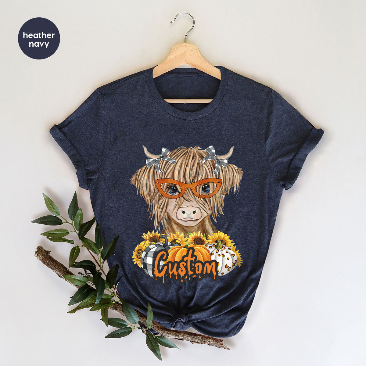Custom Cow Shirt, Fall Graphic Tees, Personalized Farmer product image 89