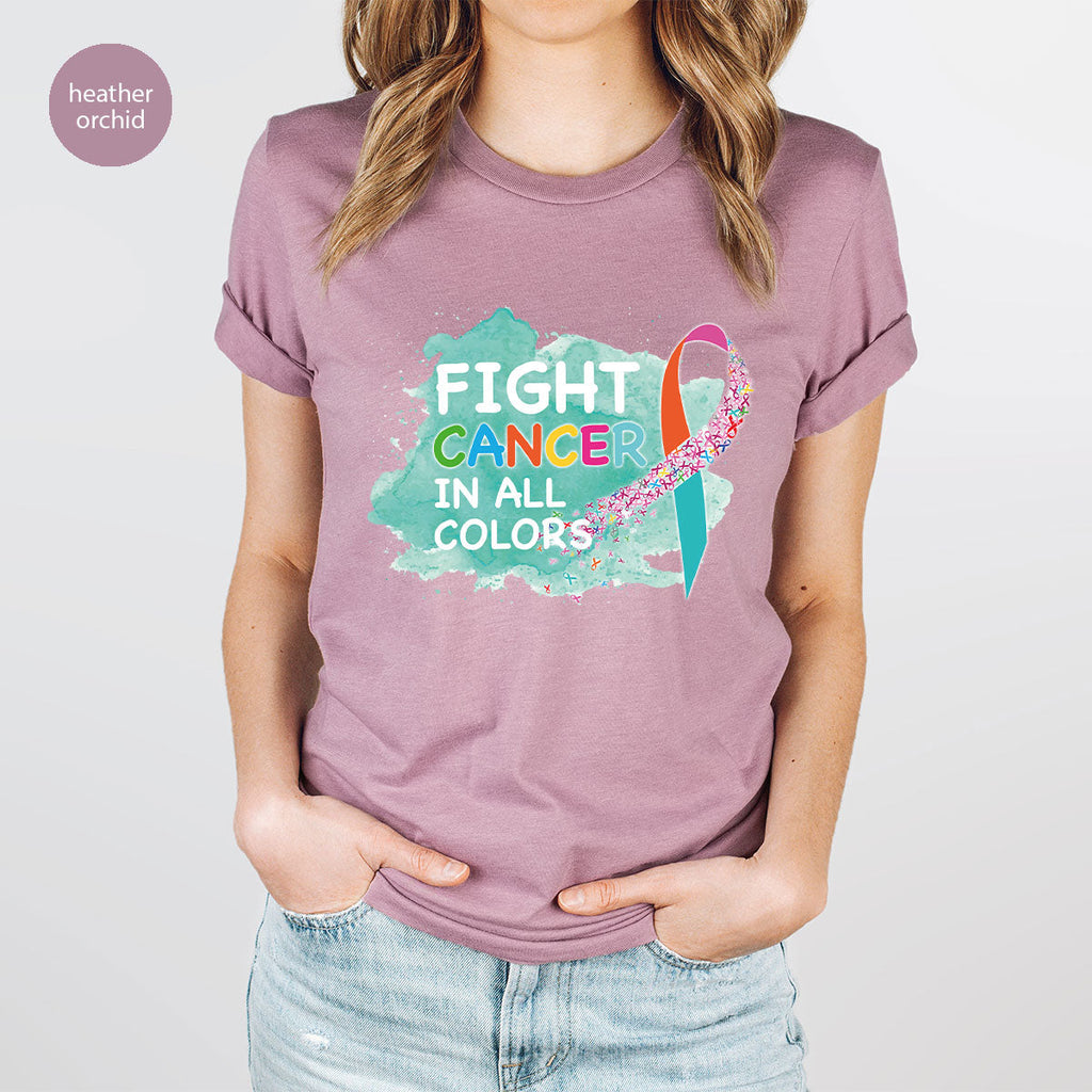Fight Against Cancer Shirt, Warrior T-Shirt, With All Colors product image 38