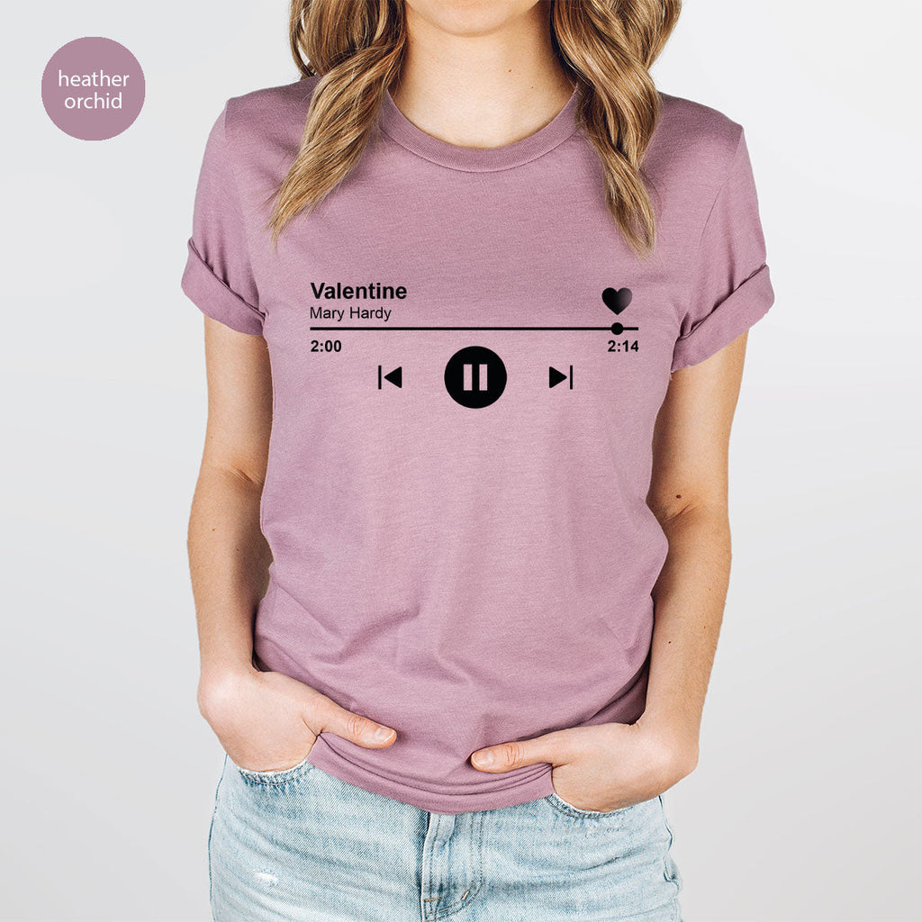 Valentine's Day Shirt, Play Music For Playlist T-Shirt product image 15