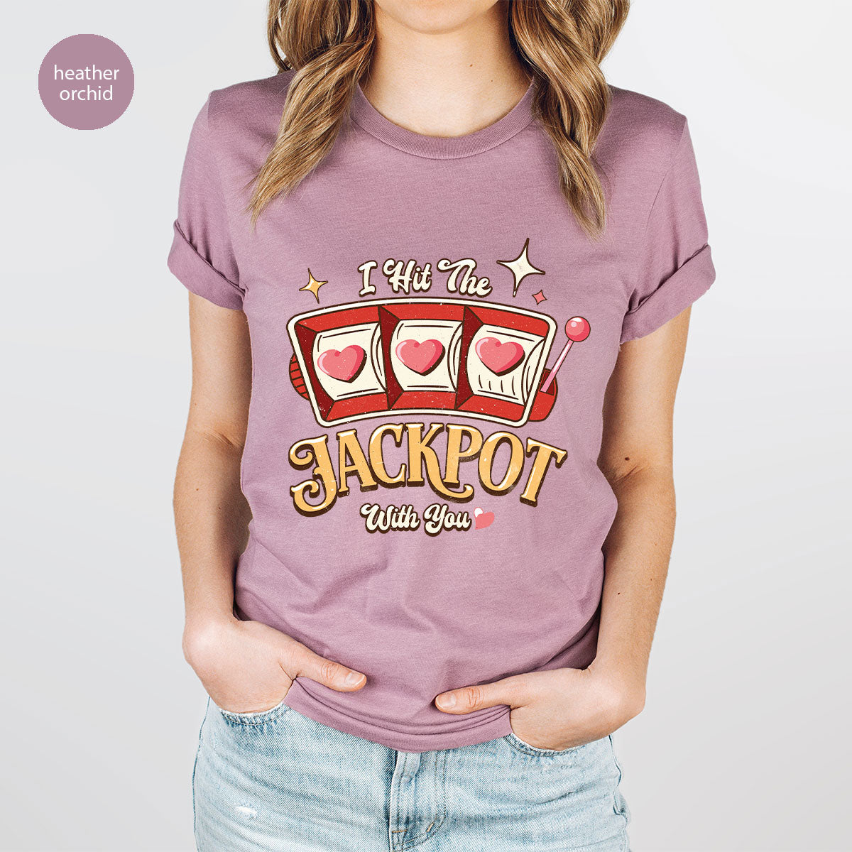 I Hit The Jackpot With You Shirt, Romantic Valentine's Day product image 46