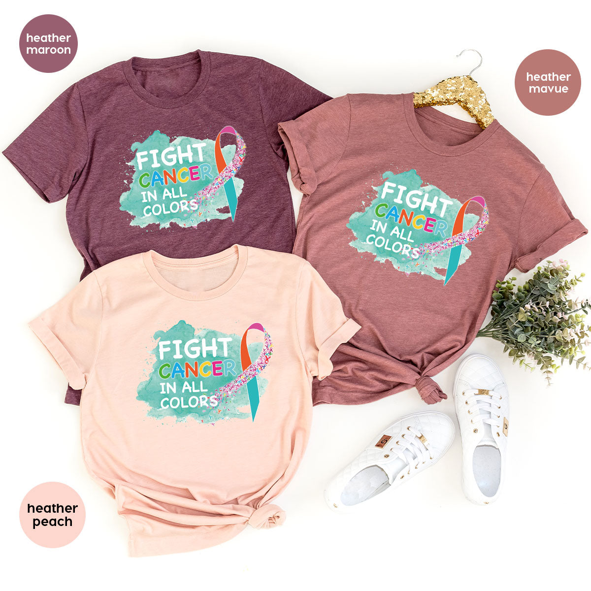 Fight Against Cancer Shirt, Warrior T-Shirt, With All Colors product image 39