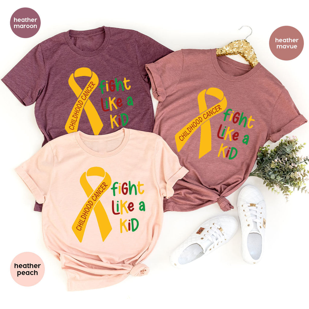 Fighting Like A Kid Shirt, Cancer Fight Childhood Canver product image 32
