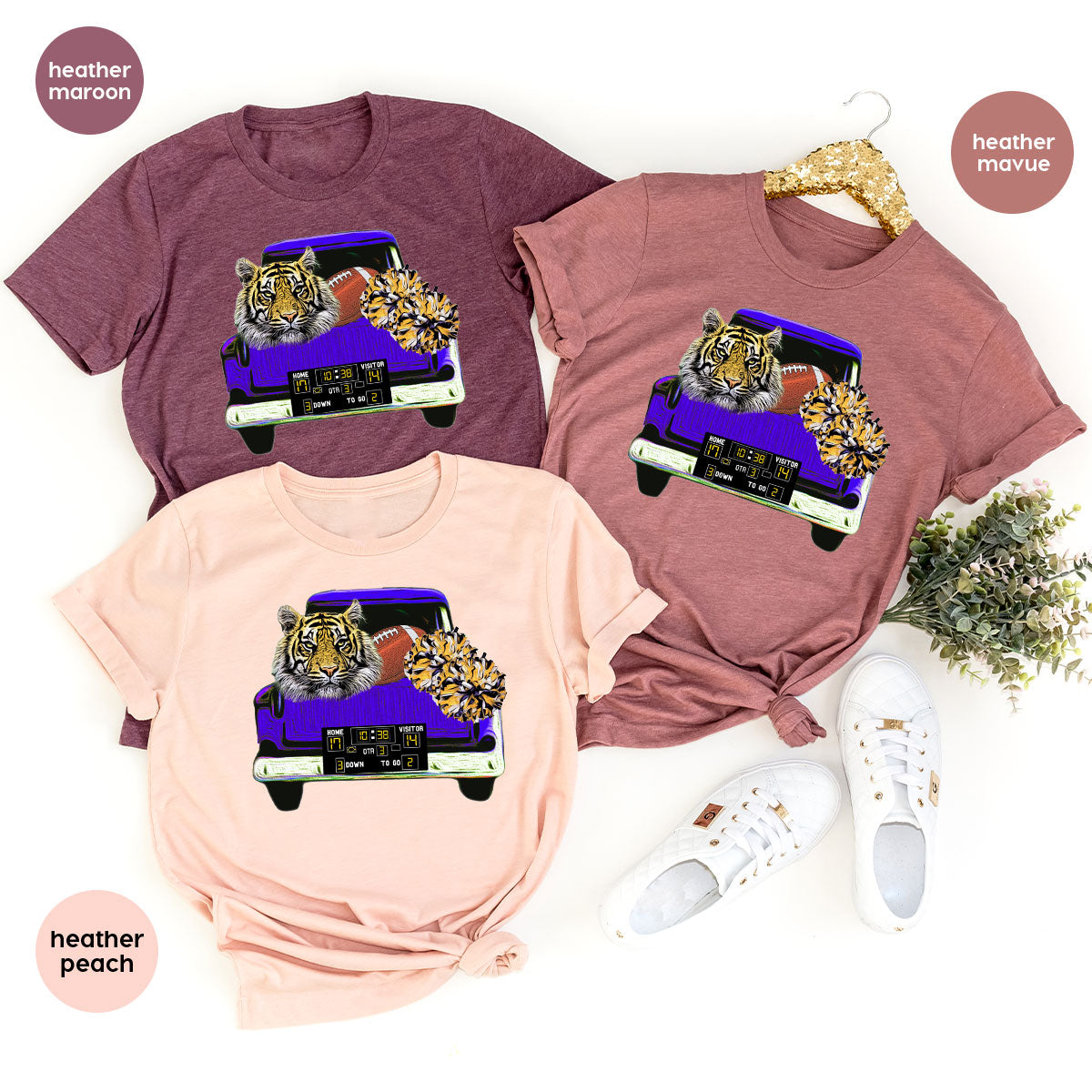 Football Truck Shirt, Tiger Graphic Tees, Mom TShirt, Gifts product image 61