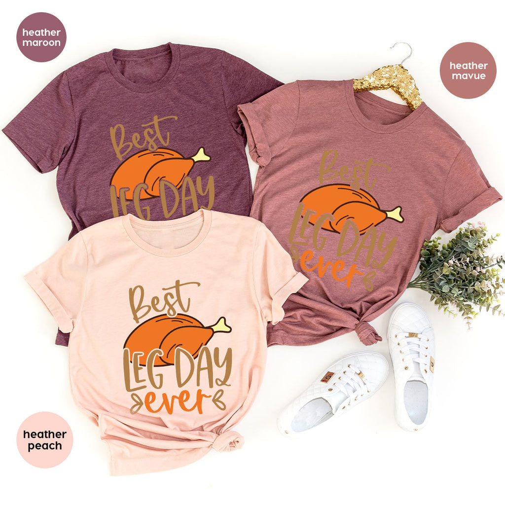 Funny Thanksgiving Shirts, Turkey Graphic Tees, Fall product image 42