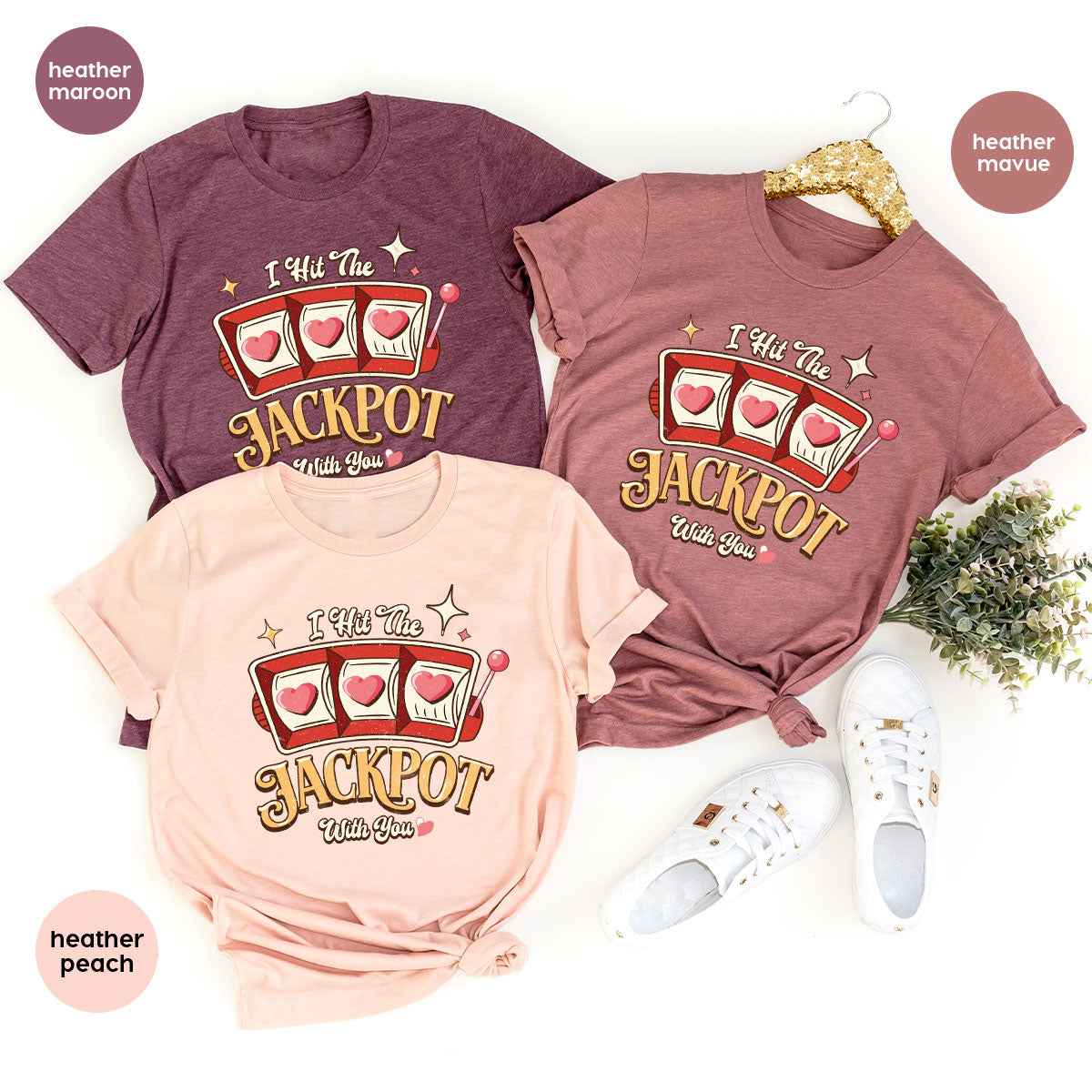 I Hit The Jackpot With You Shirt, Romantic Valentine's Day product image 47