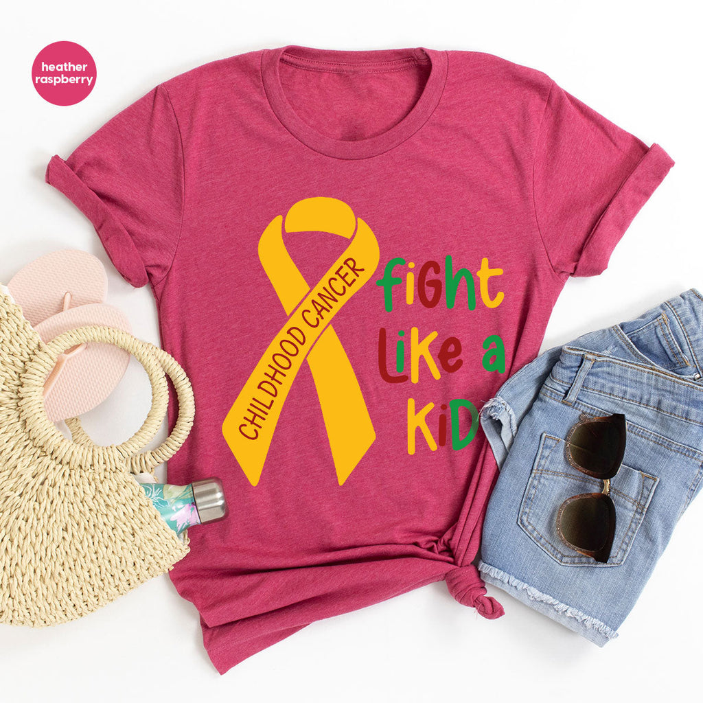 Fighting Like A Kid Shirt, Cancer Fight Childhood Canver product image 33